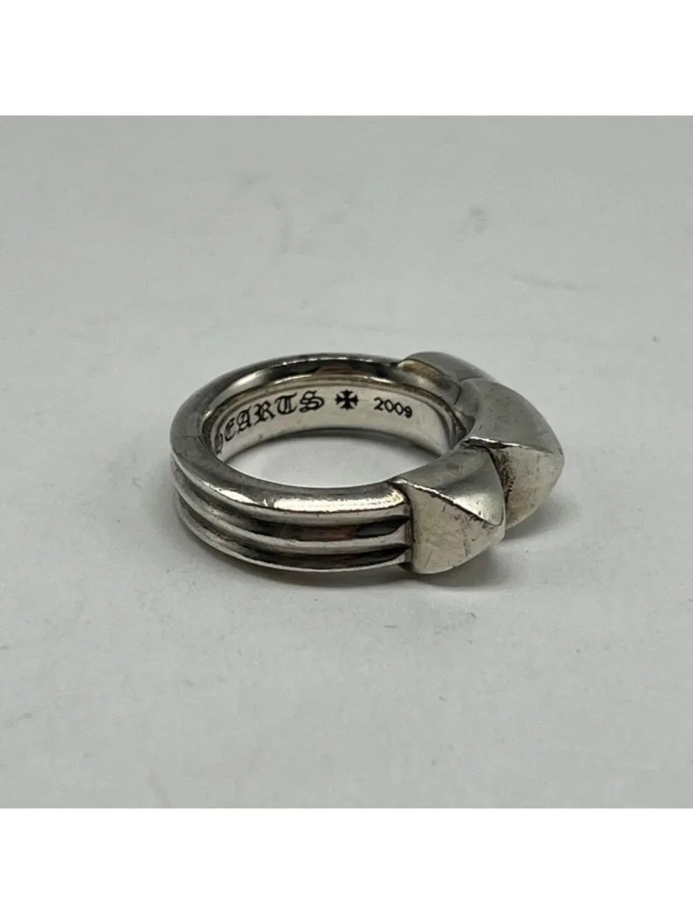 Chrome Hearts Waxed Punk Ring Silver